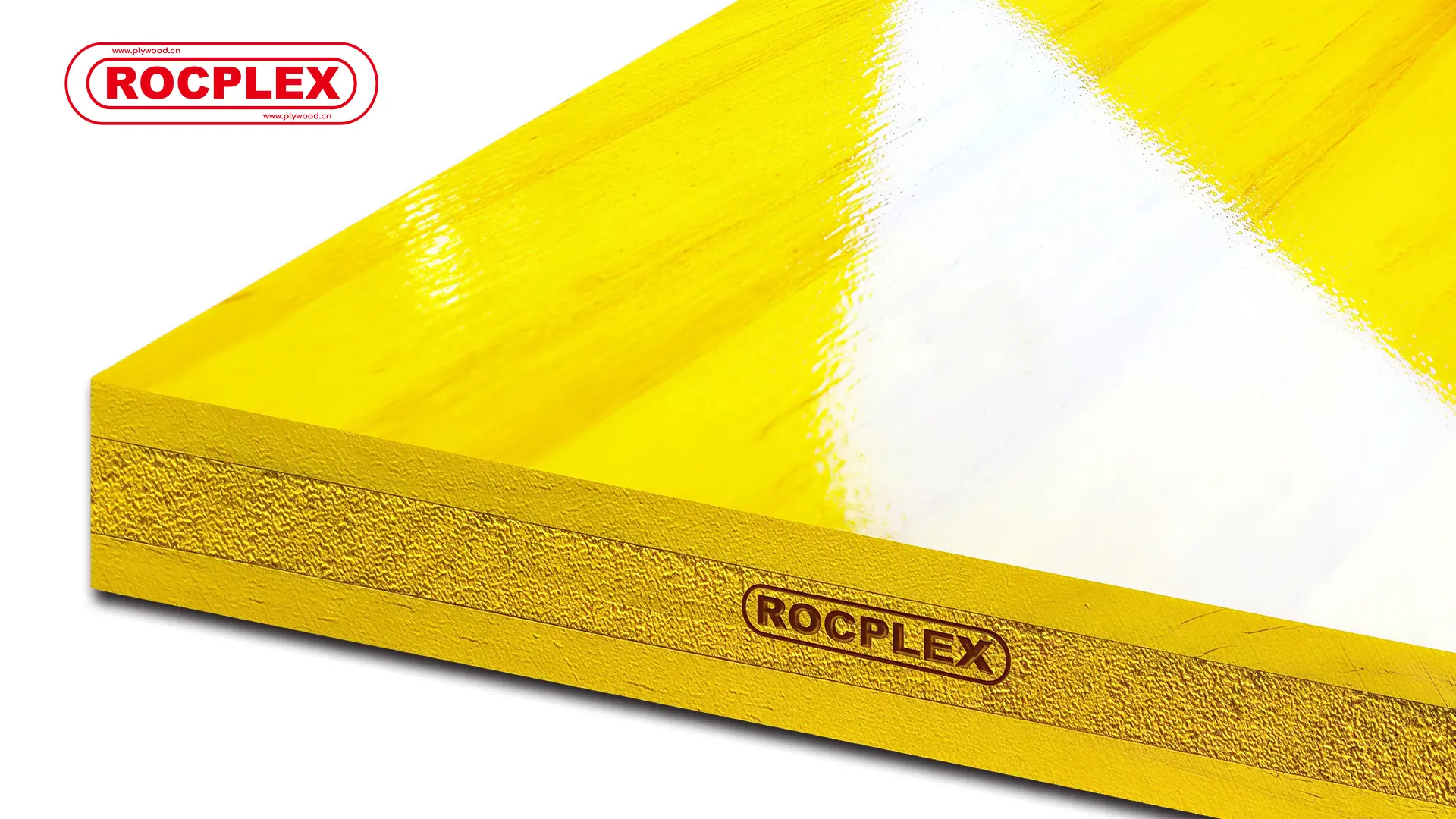 ROCPLEX 3 Ply Yellow Formwork Panels used in construction projects for formwork purposes
