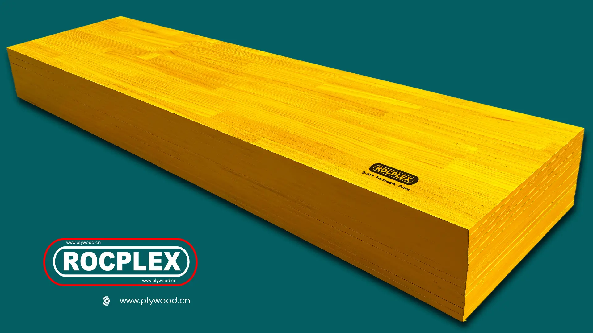 ROCPLEX shuttering ply board for concrete formwork with durable coated surface