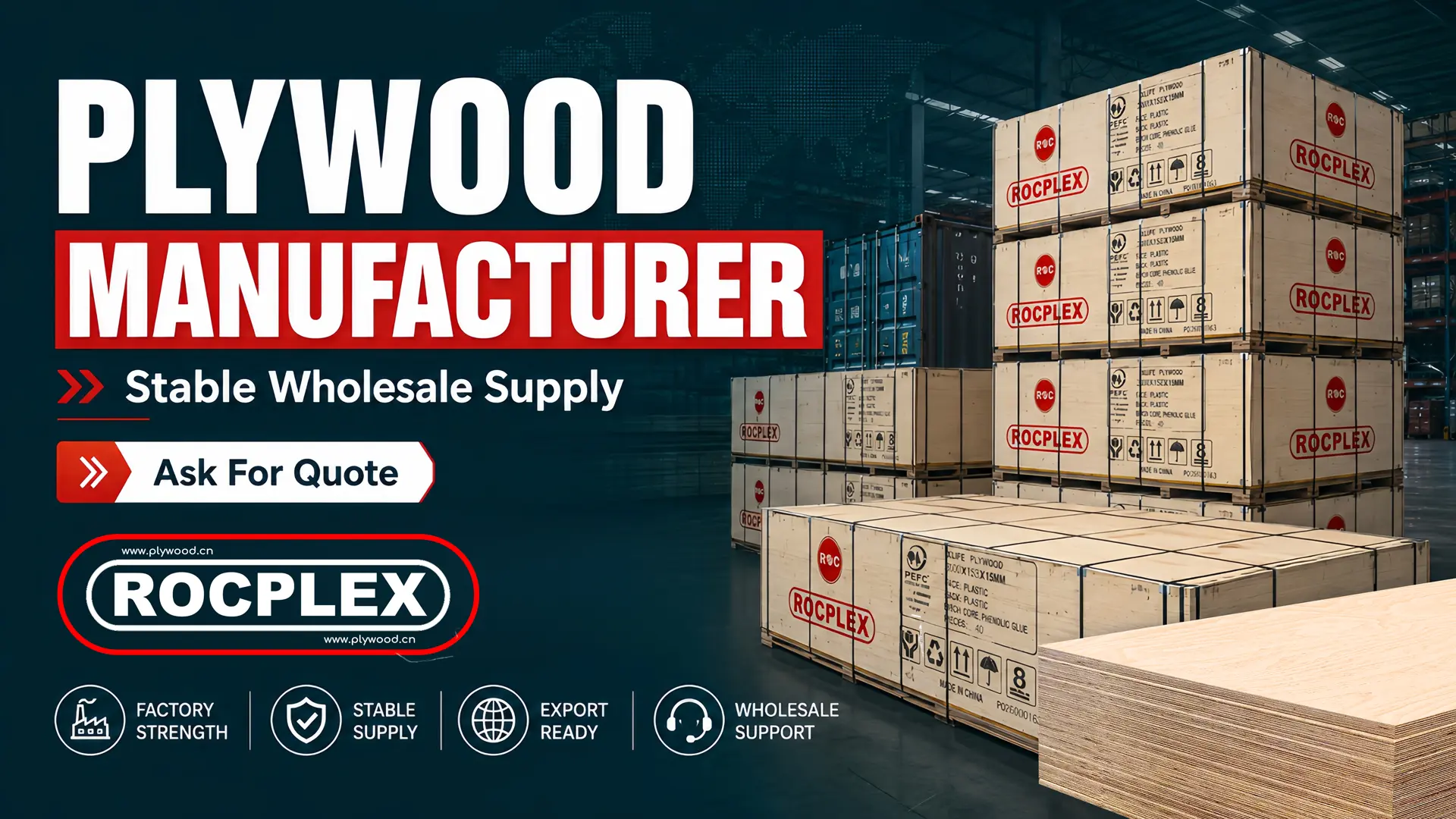 plywood manufacturer preparing panels for stable wholesale orders